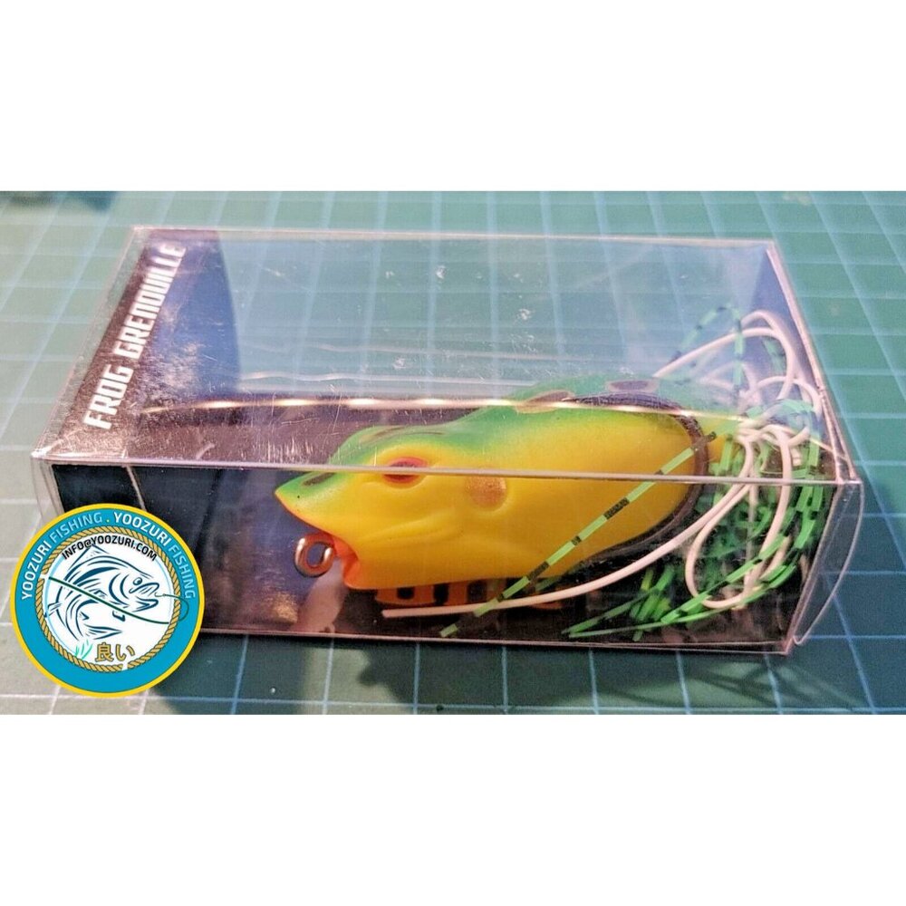 🎣Frog Fishing Lure Hook 2.5"  MAKO Grenouille w 6.5cm (Green + Yello/Brawn Spot